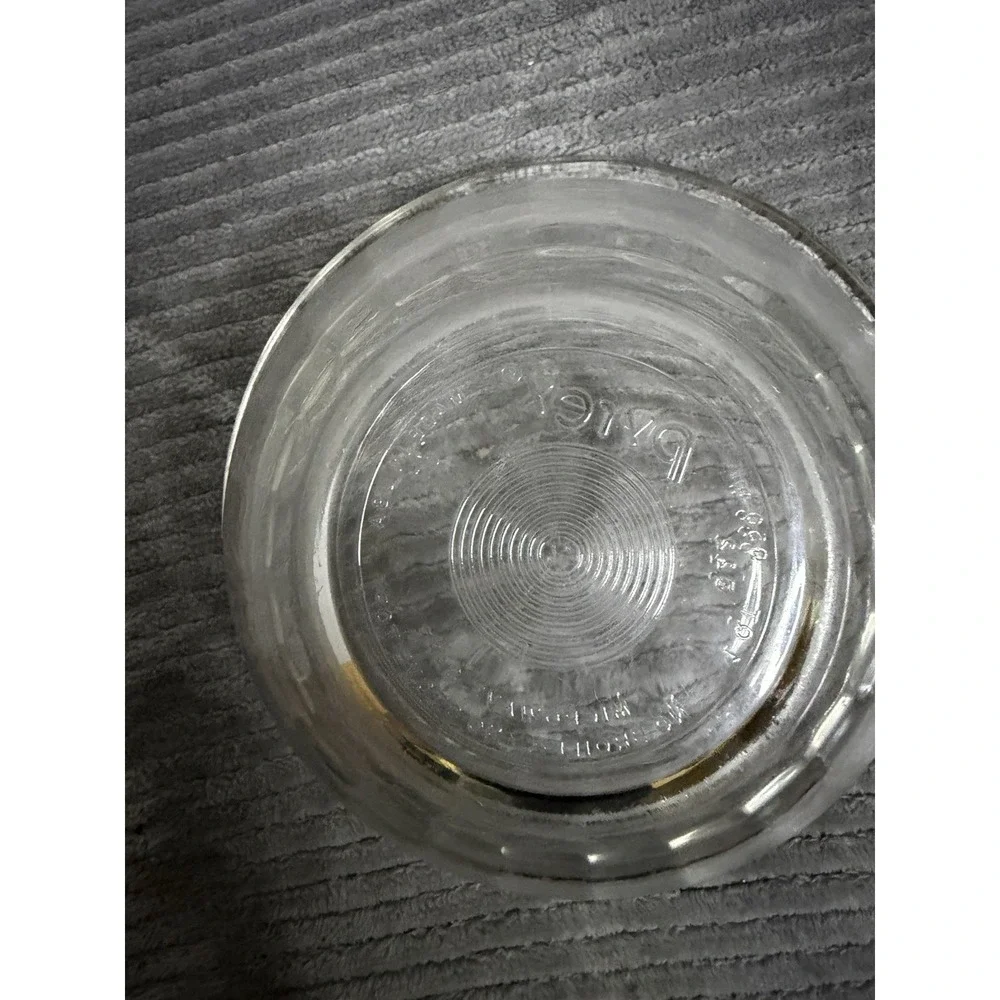 Vintage Pyrex 322 1 Qt Clear Glass Round Nesting/Mixing Bowl 3